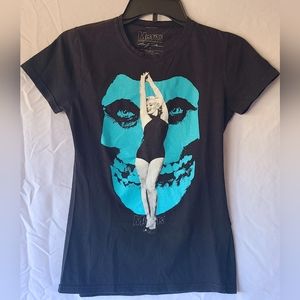 Rare Misfits band Marilyn Monroe black shirt Size Medium